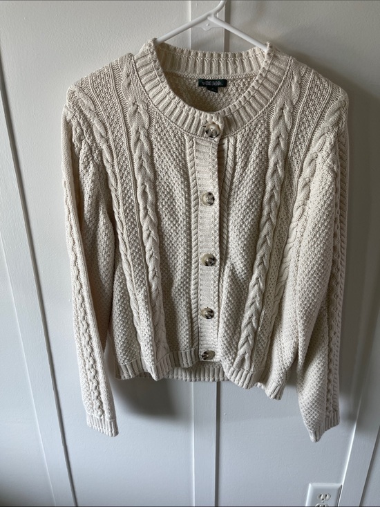 wild fable Sweaters - wild fable Cream Cable-Textured Button Cardigan